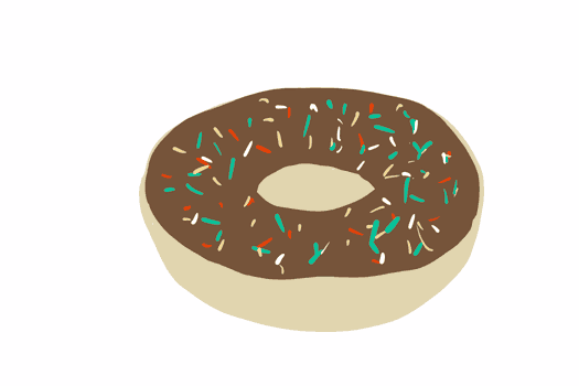 Donut with sprinkles GIF