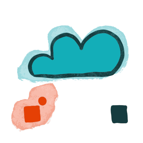Cloud bits loading GIF